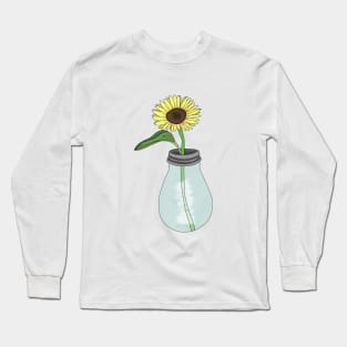 Sunflower in Light blub Long Sleeve T-Shirt